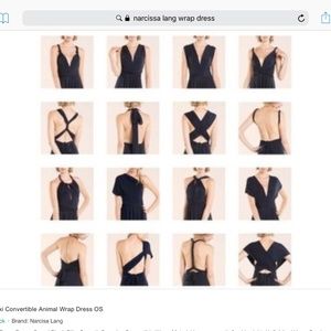 Narcissa Lang convertible wrap dress large